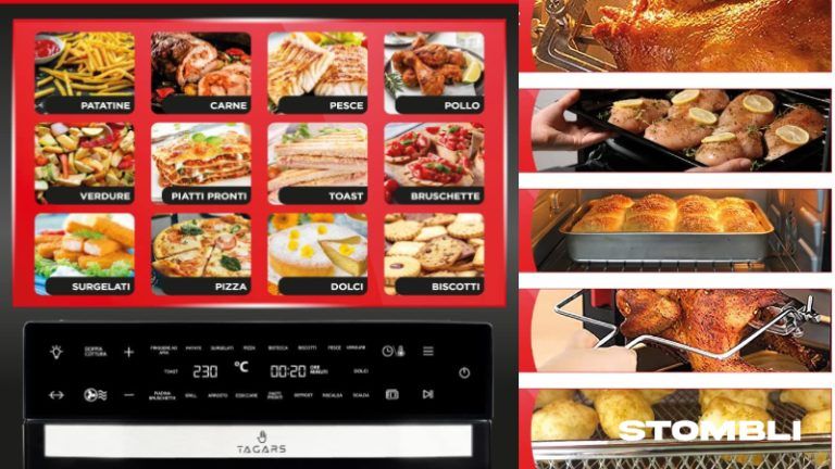 Friggitrice Ad Aria Tagars 12 Litri – 1800W, 12 Programmi, Display Digitale, Nera