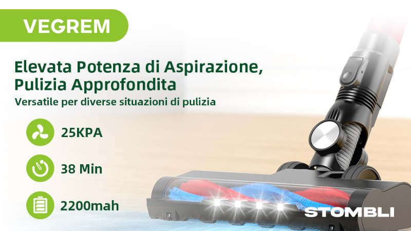 VEGREM Aspirapolvere Senza Fili Potente 25Kpa Recensione